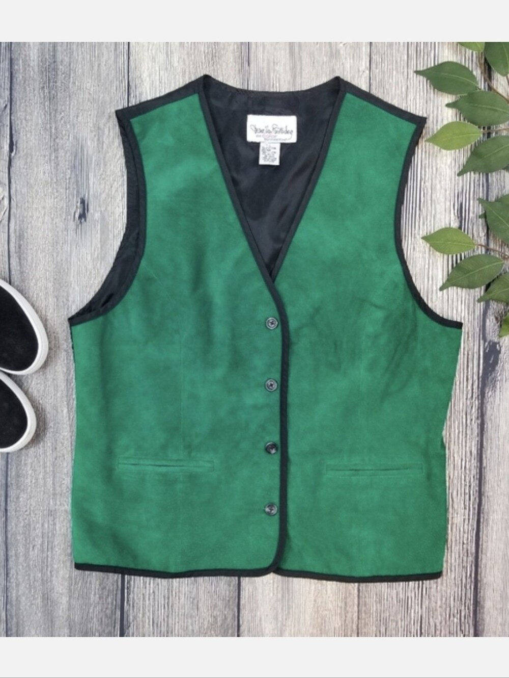 Diane von Furstenberg Vintage Leather Front Vest